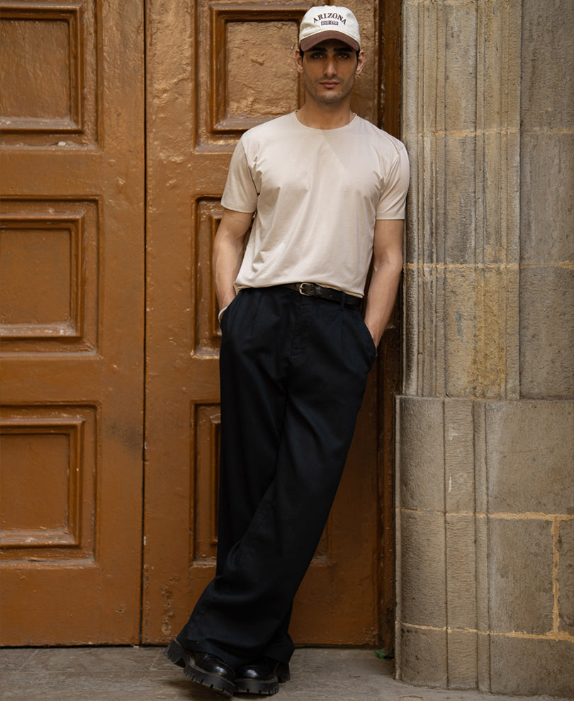 Beige Regular Fit Lightweight T-Shirt
