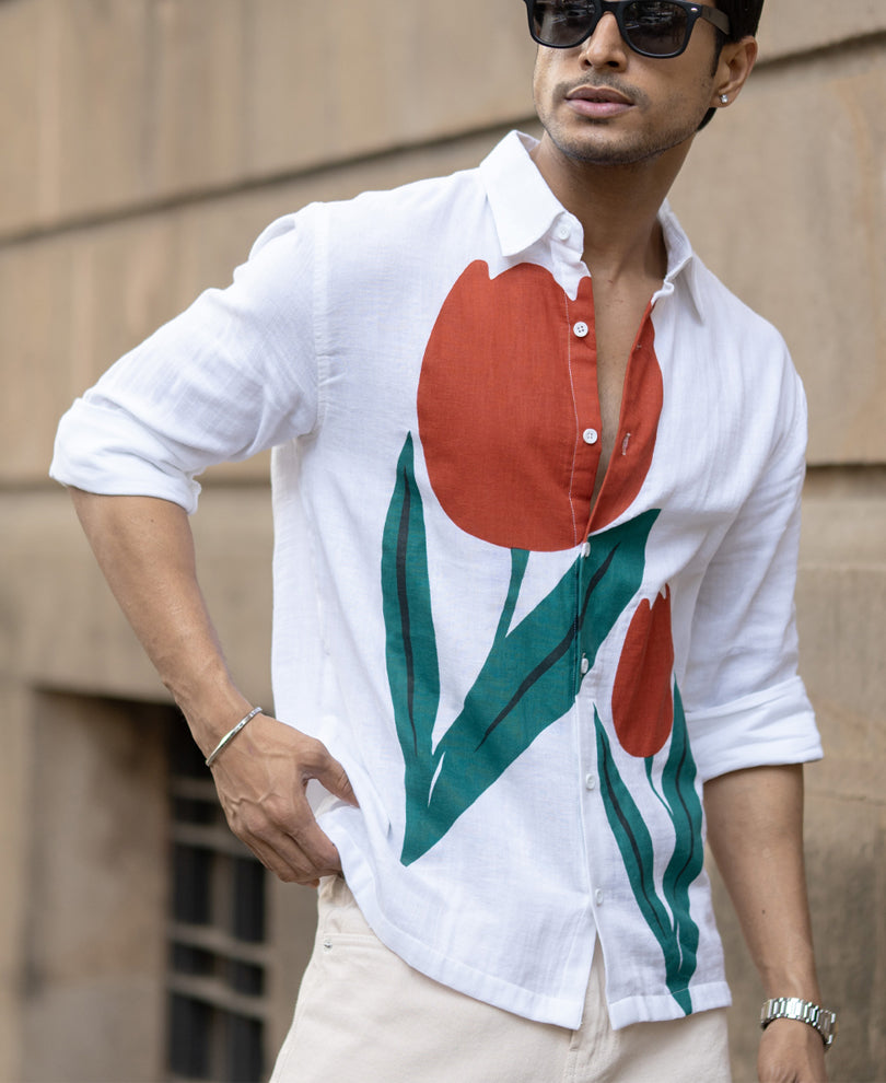 Tulip Print Lightweight Shirt.