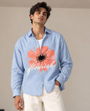 Floral Print Stripe Shirt