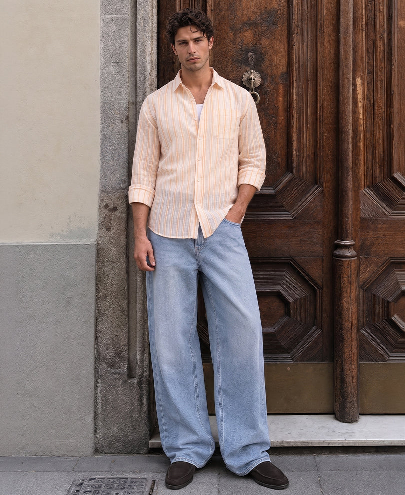 Orange Striped Shirt
