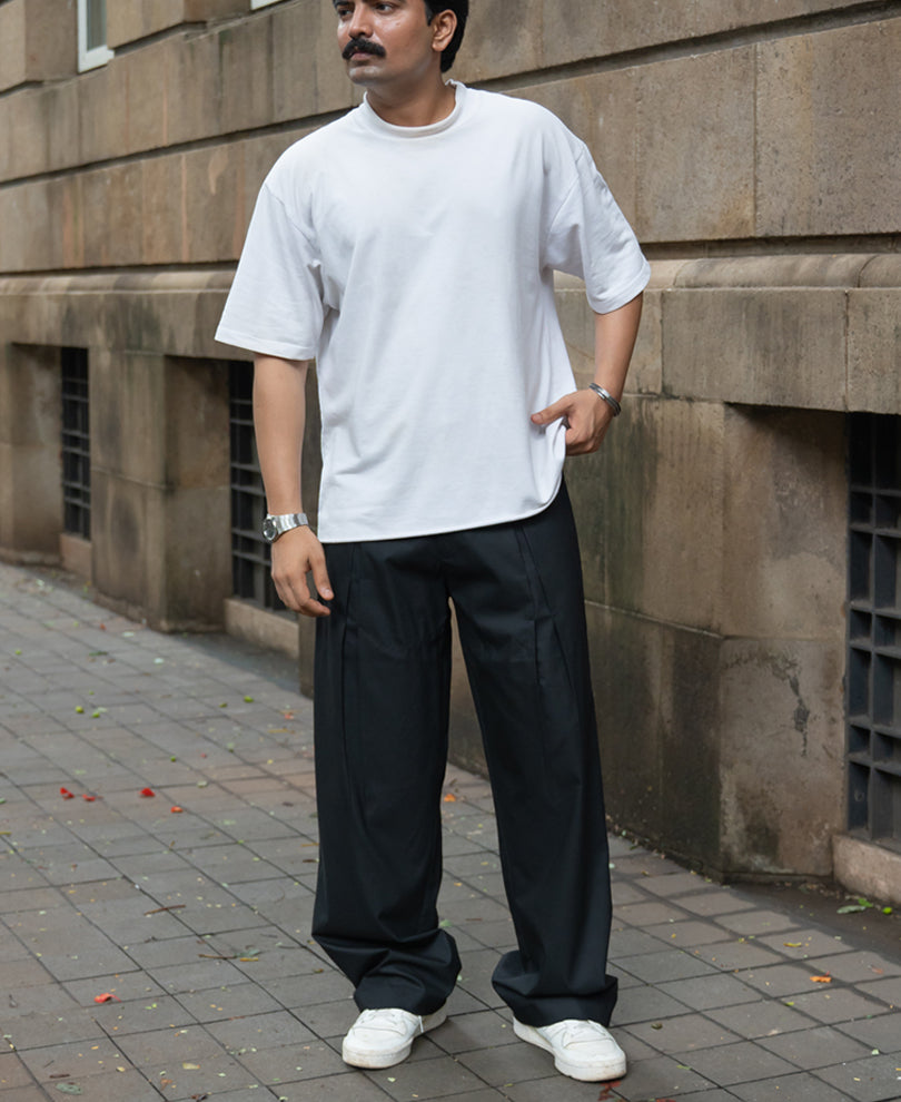 Black Pleated Trousers