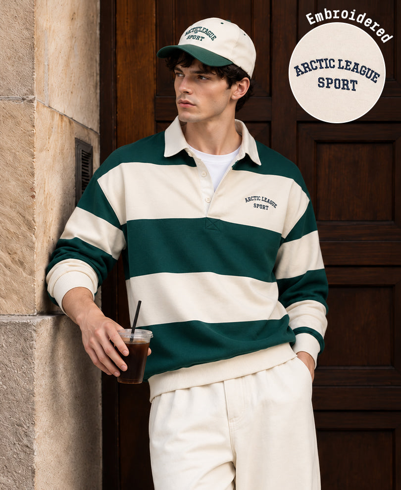 Pine Green Striped T-Shirt