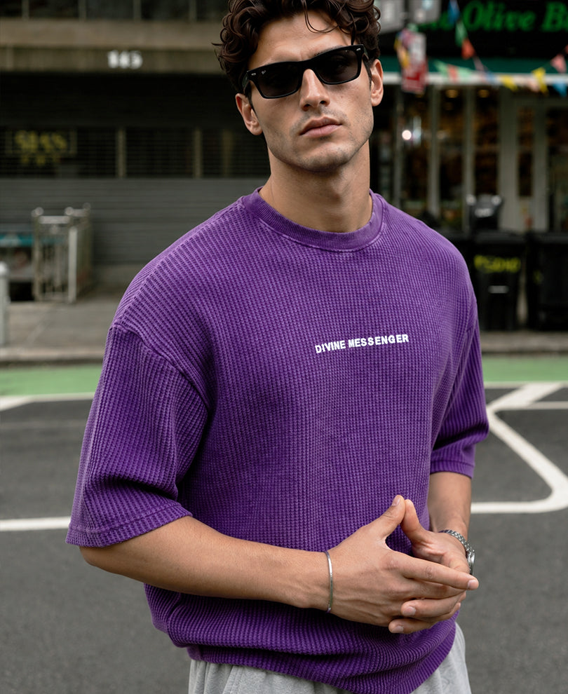 Purple Washed Graphic T-Shirt