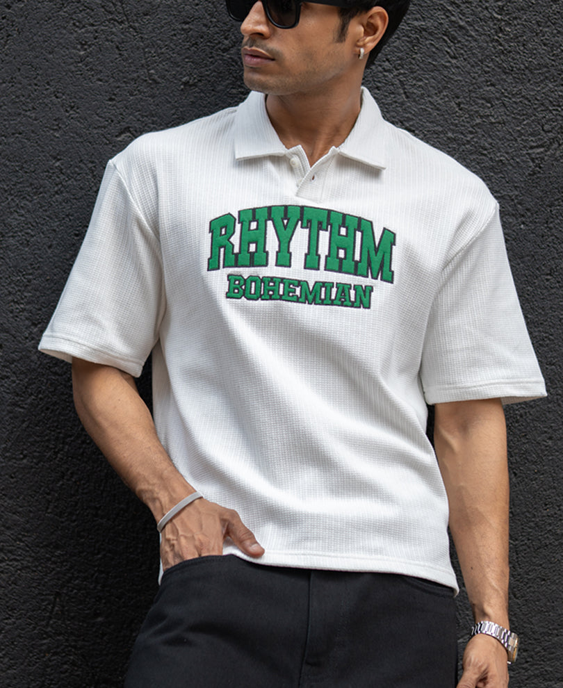 Off-White Applique Polo T-Shirt.