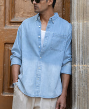 Light Blue Ombre Denim Shirt.