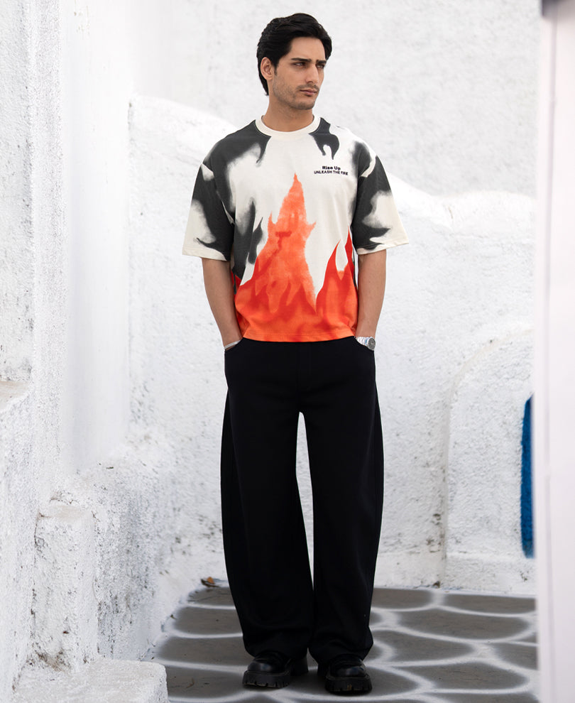 Multicolour Boxy Fit T-Shirt.
