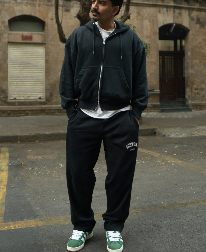 Basic Black Baggy Fit Trackpant.