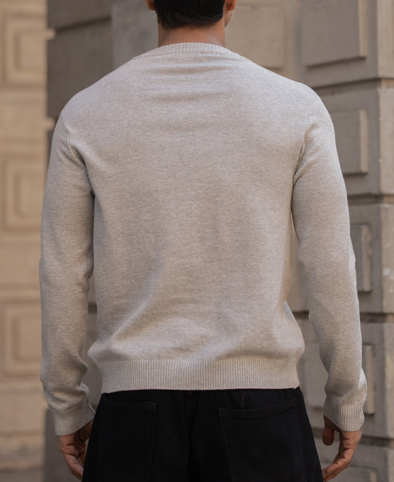 Grey Cotton Sweater.