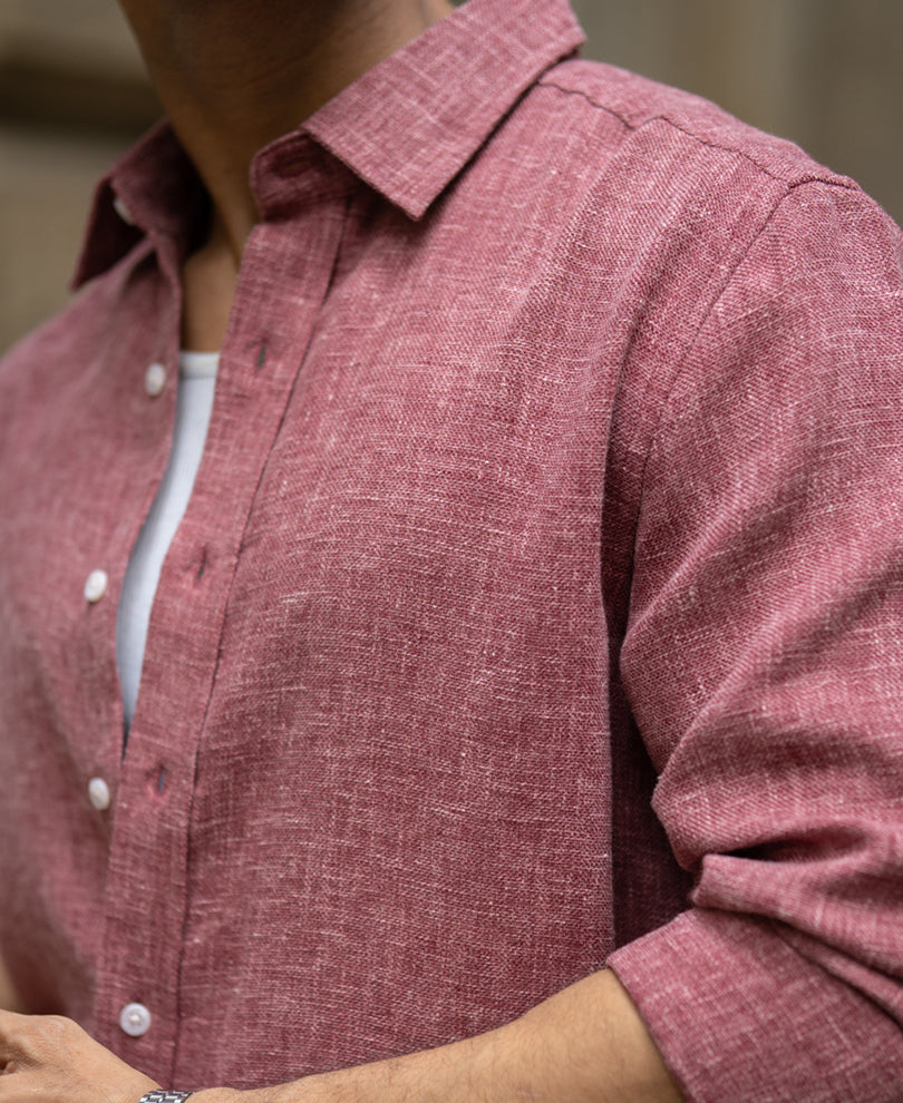Onion Structured Linen Blend Shirt.