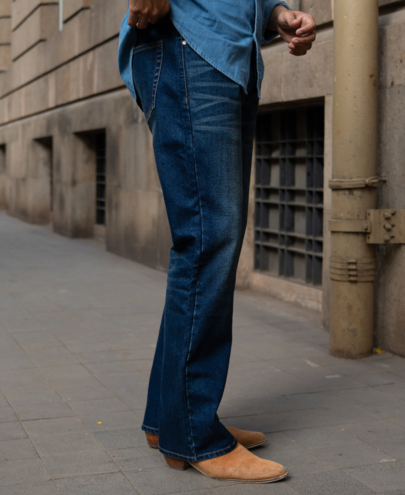 Dark Blue Bootcut Jeans