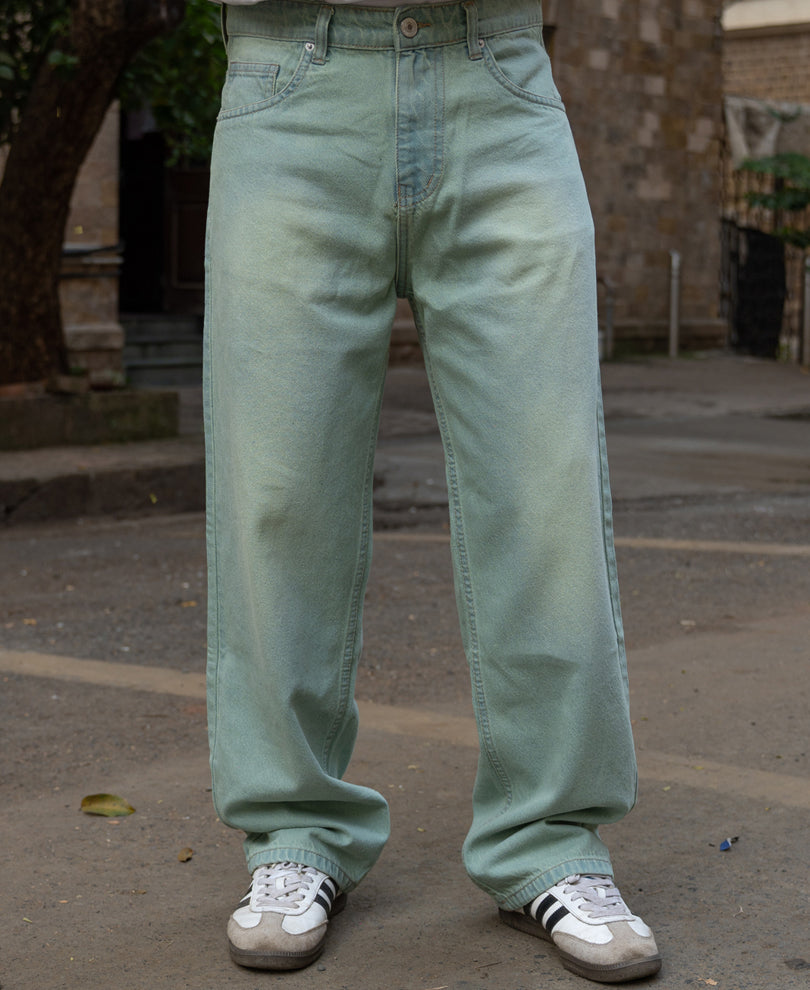 Tinted Blue Baggy Jeans.