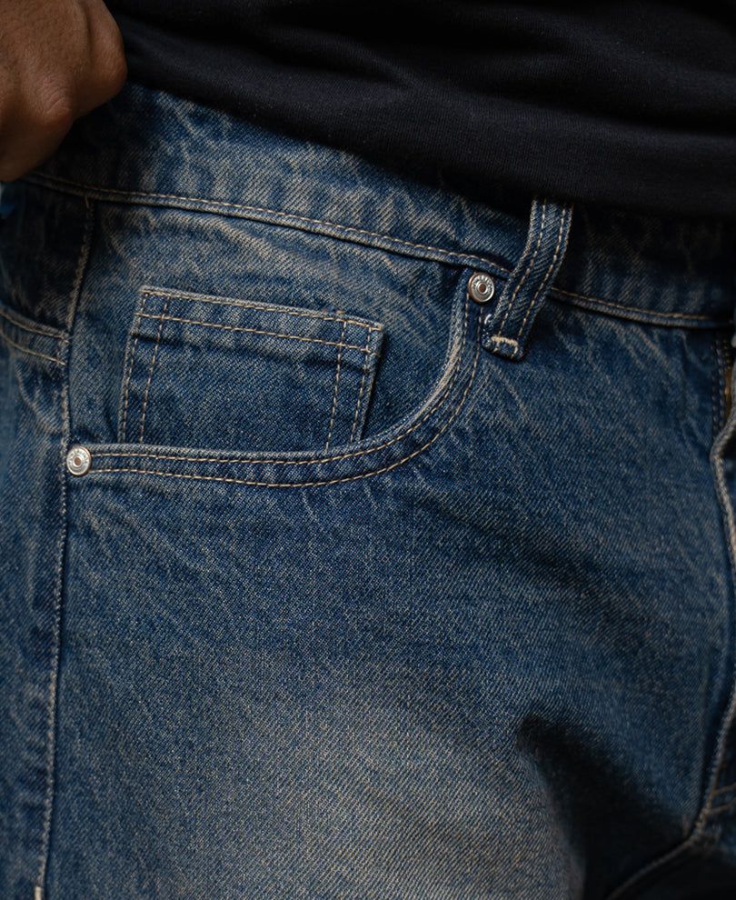 Blue Vintage Wash Jeans
