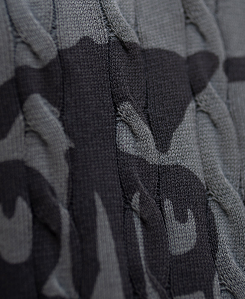 Grey Washed Cotton Sweater 100% Cotton