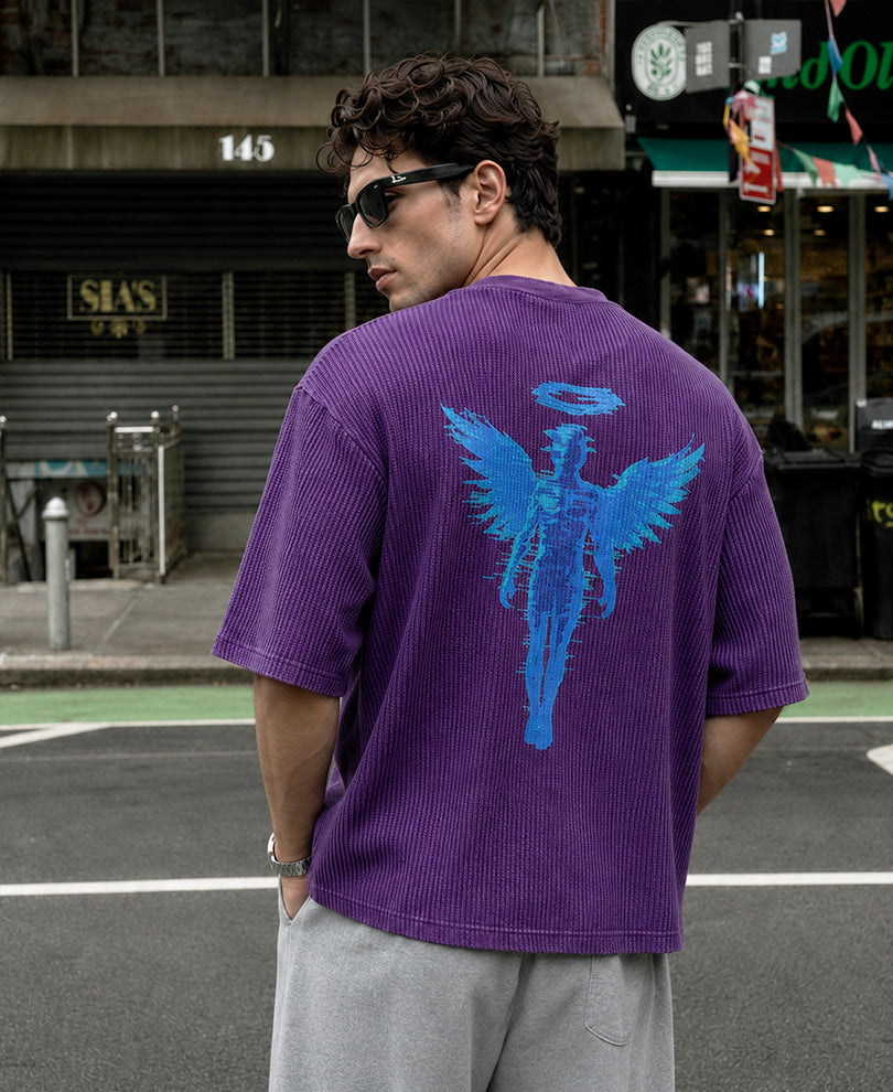 Purple Washed Graphic T-Shirt