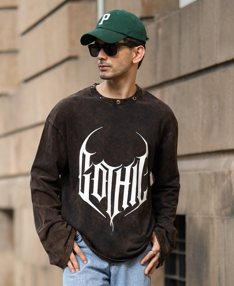 Dark Brown Washed T-Shirt 100% Cotton
