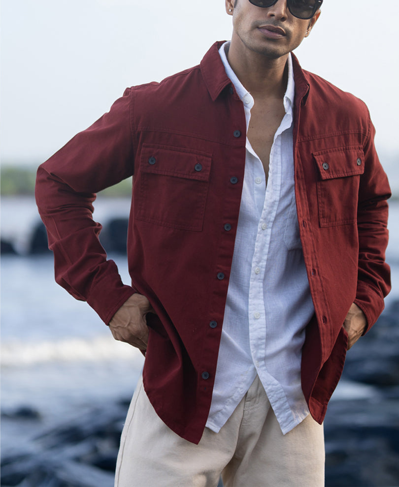 Brick Structure Cargo Overshirt.