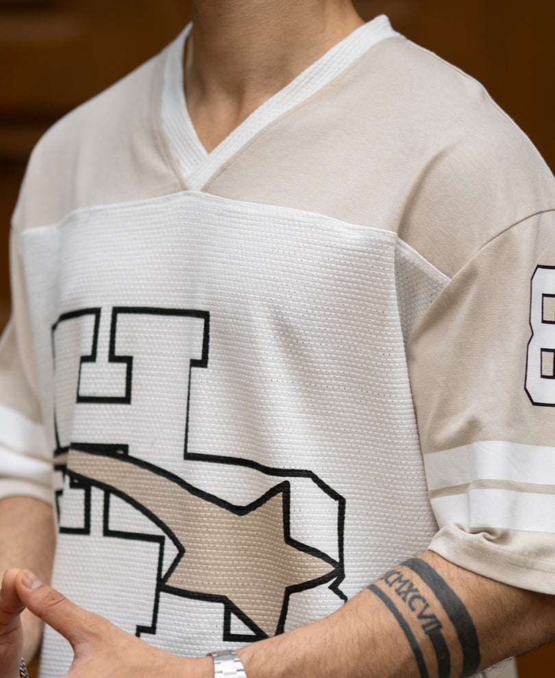 White Printed Oversize T-Shirt.