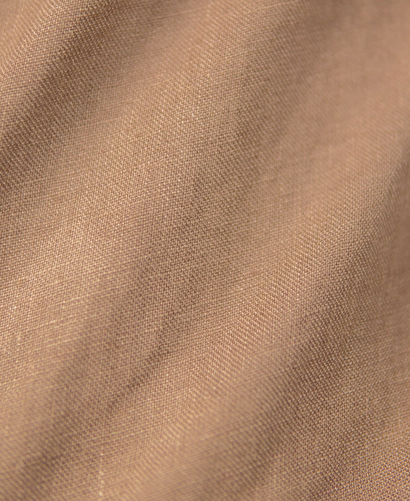 Brown 100% Linen Shirt