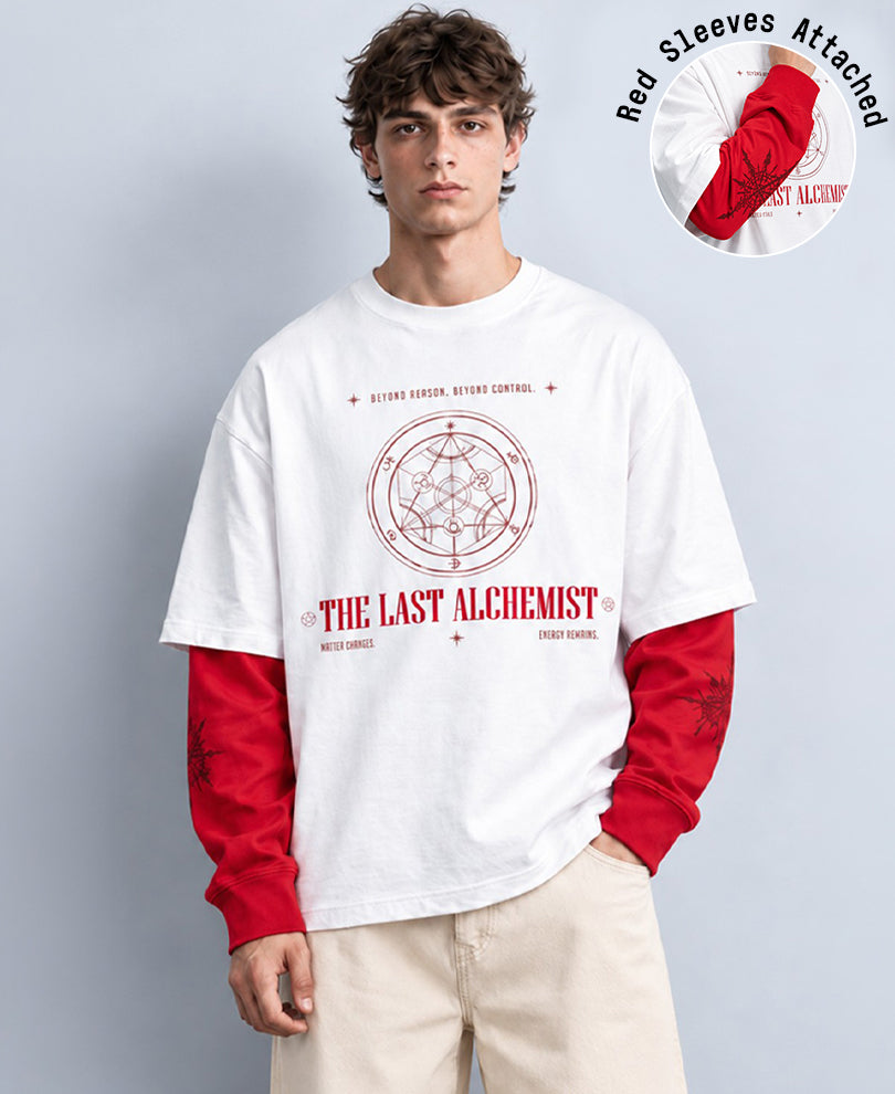 White Printed Doctor Sleeve T-Shirt 100% Cotton