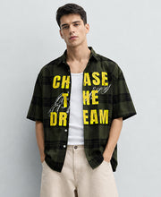 Olive Printed Checks Shirt