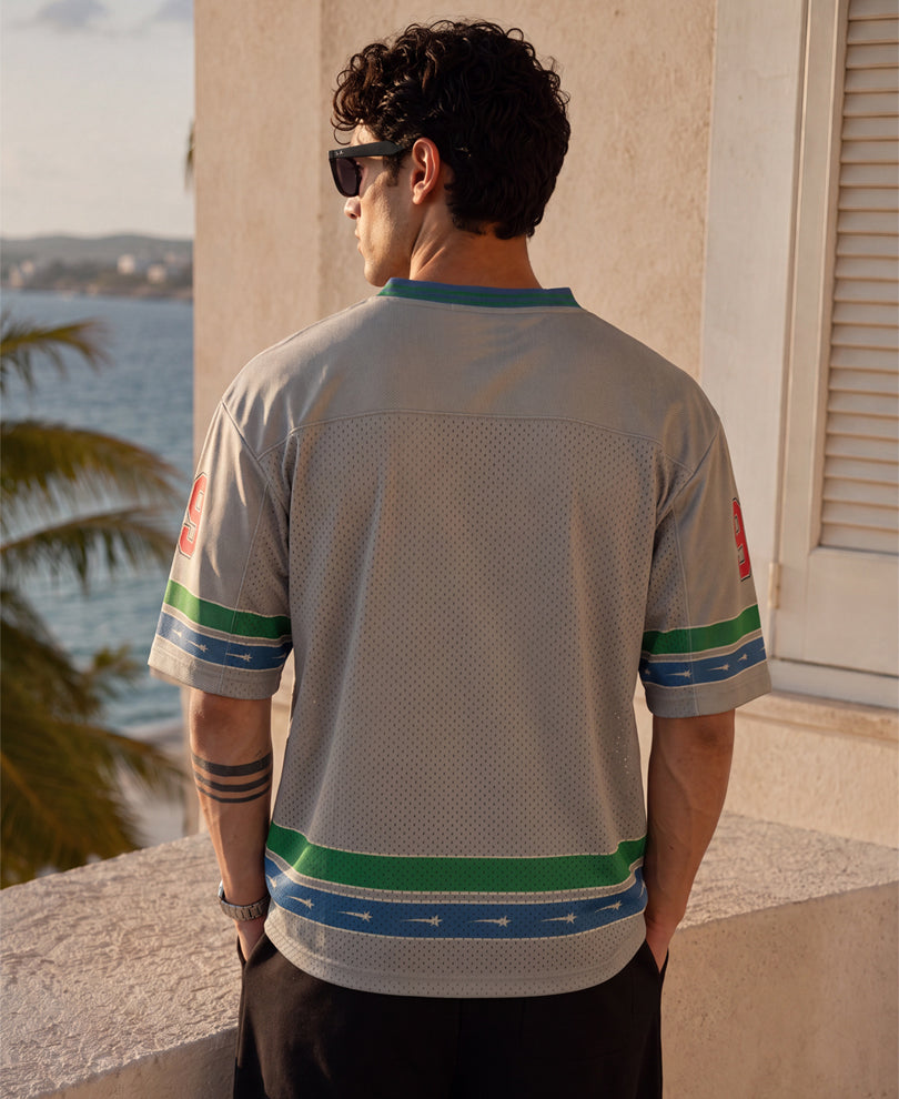 Grey Printed Jersey T-Shirt