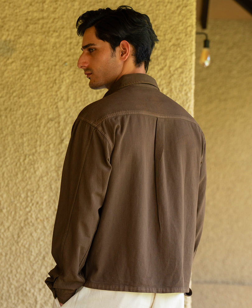 Coffee Brown Overdyed Shirt