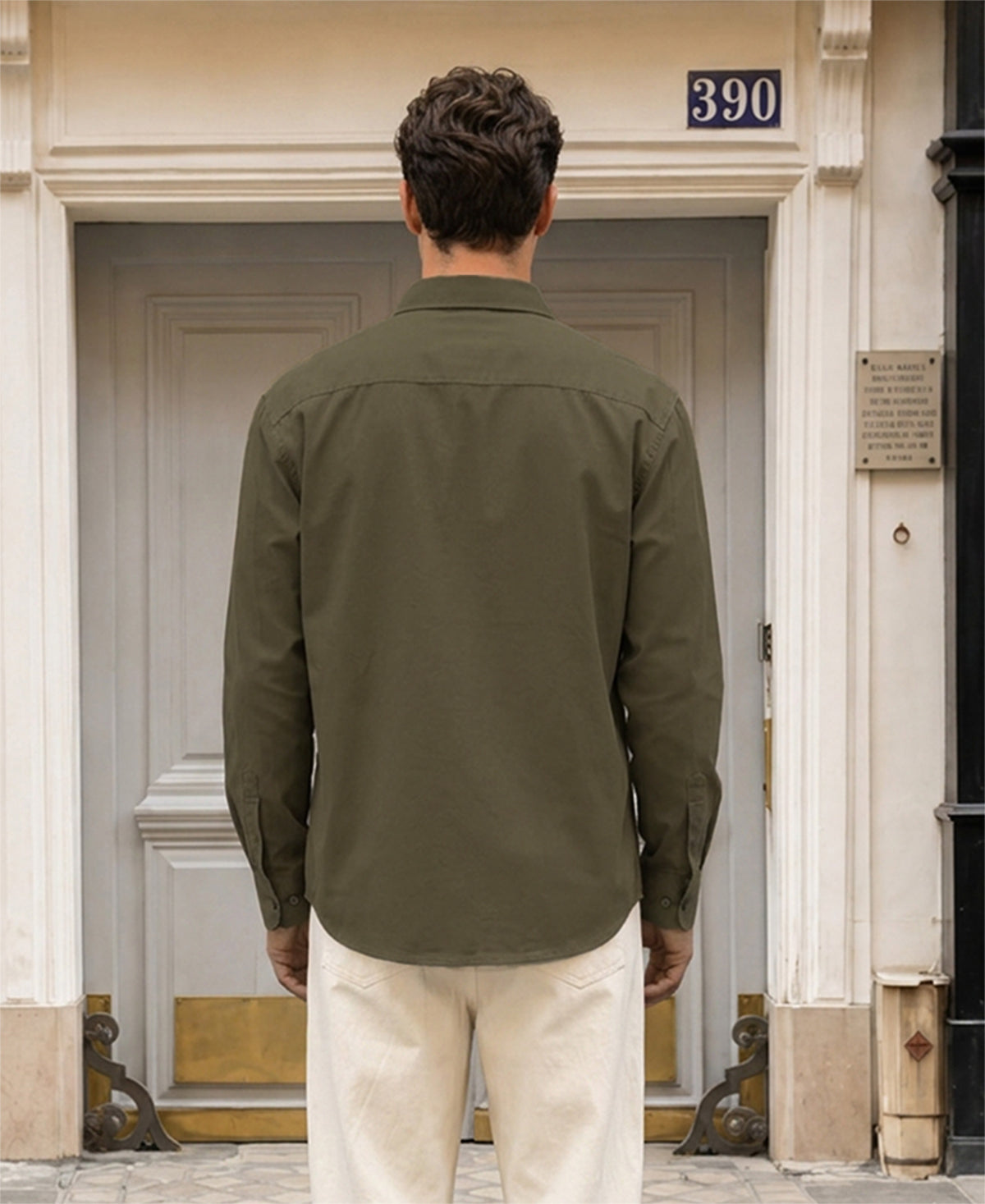 Olive Print Lightweight Shirt