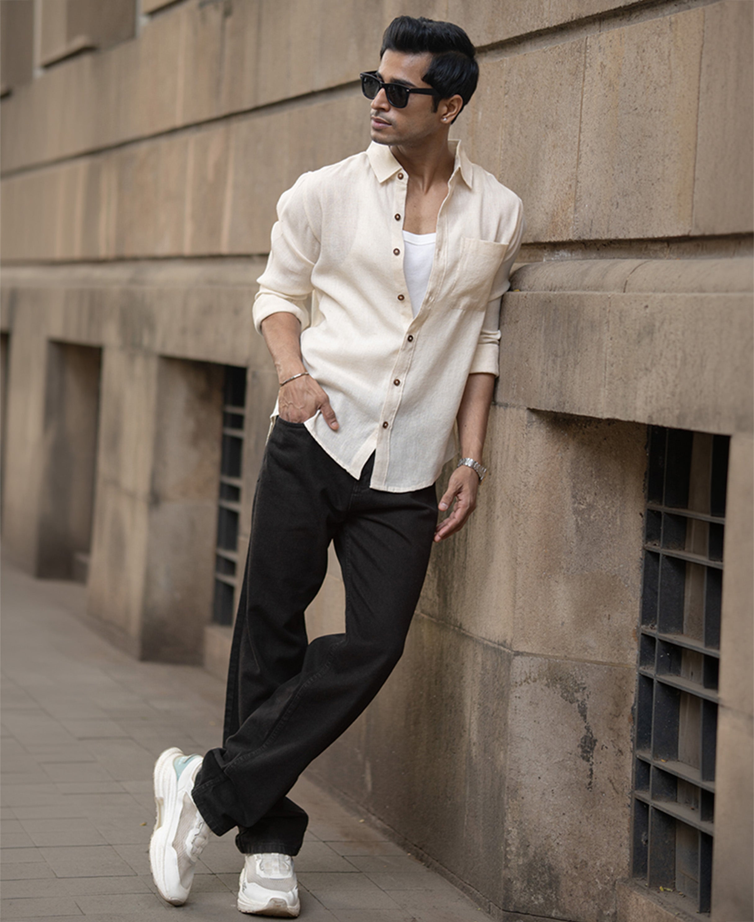 Beige Linen Shirt