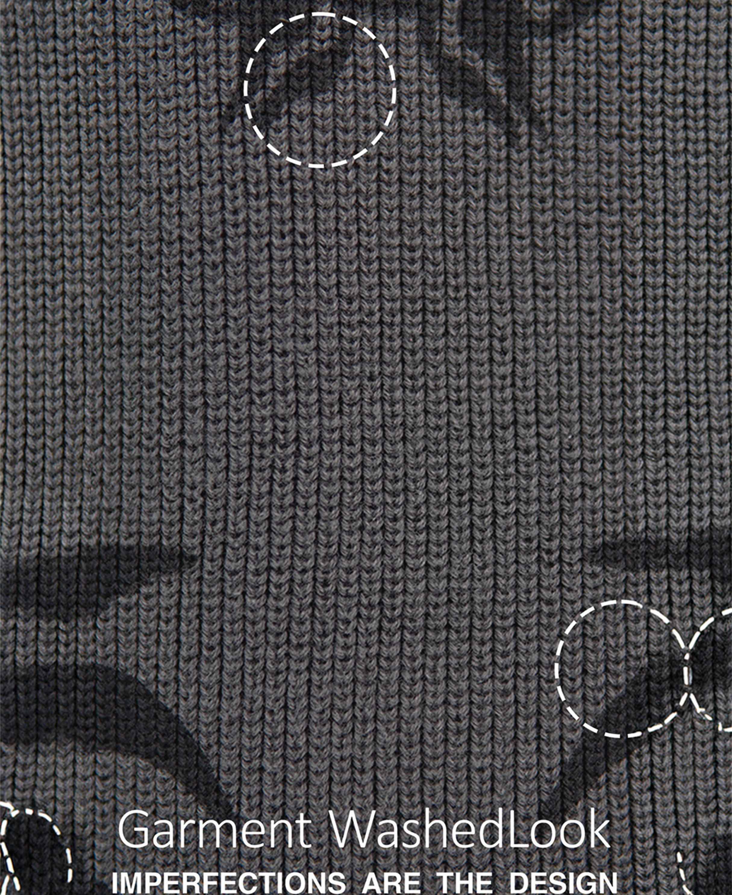 Grey Sigil Print Knit T-Shirt 100% Cotton