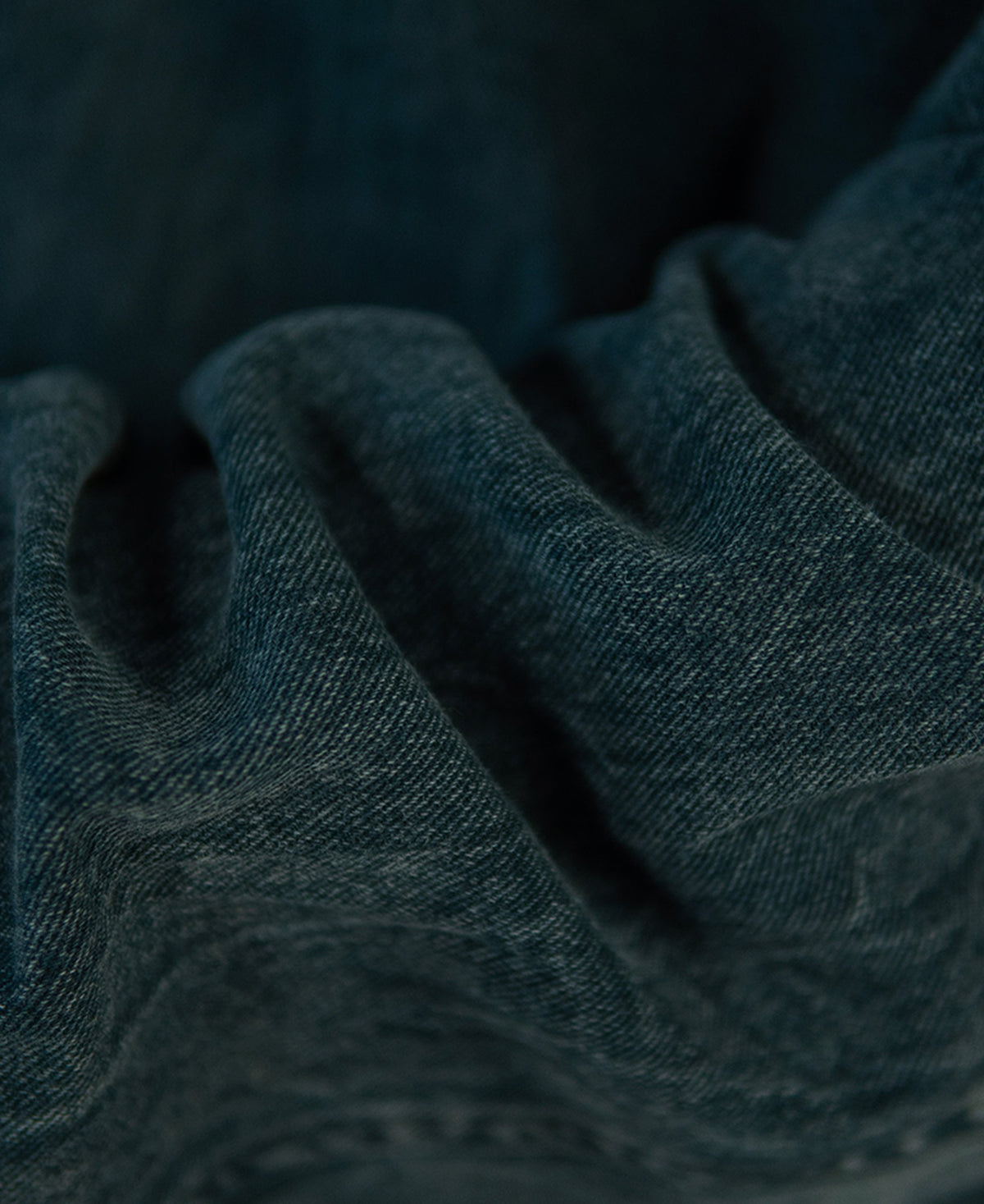 Dark Teal Washed Denim Overshirt