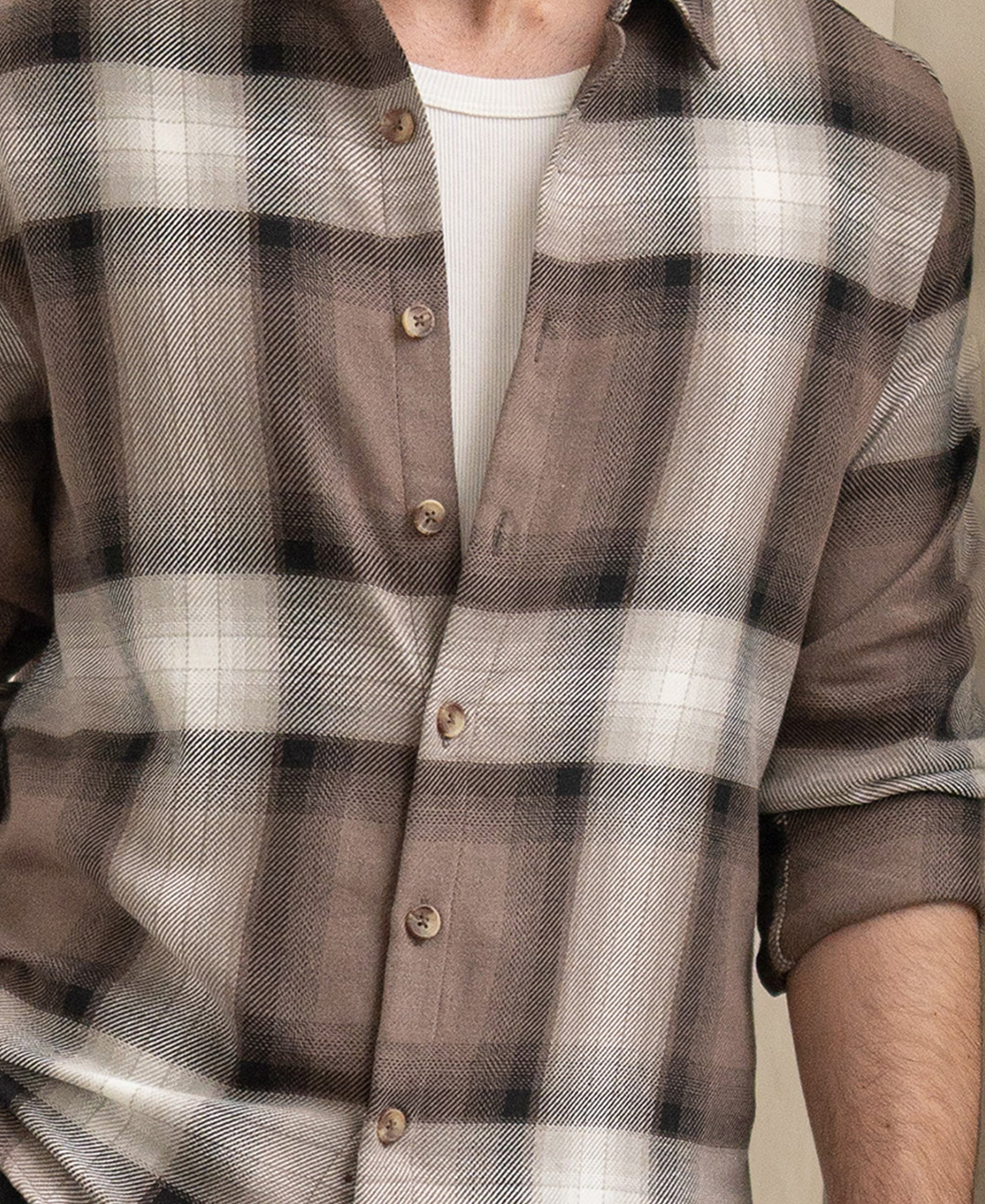 Light Brown Checks Shirt