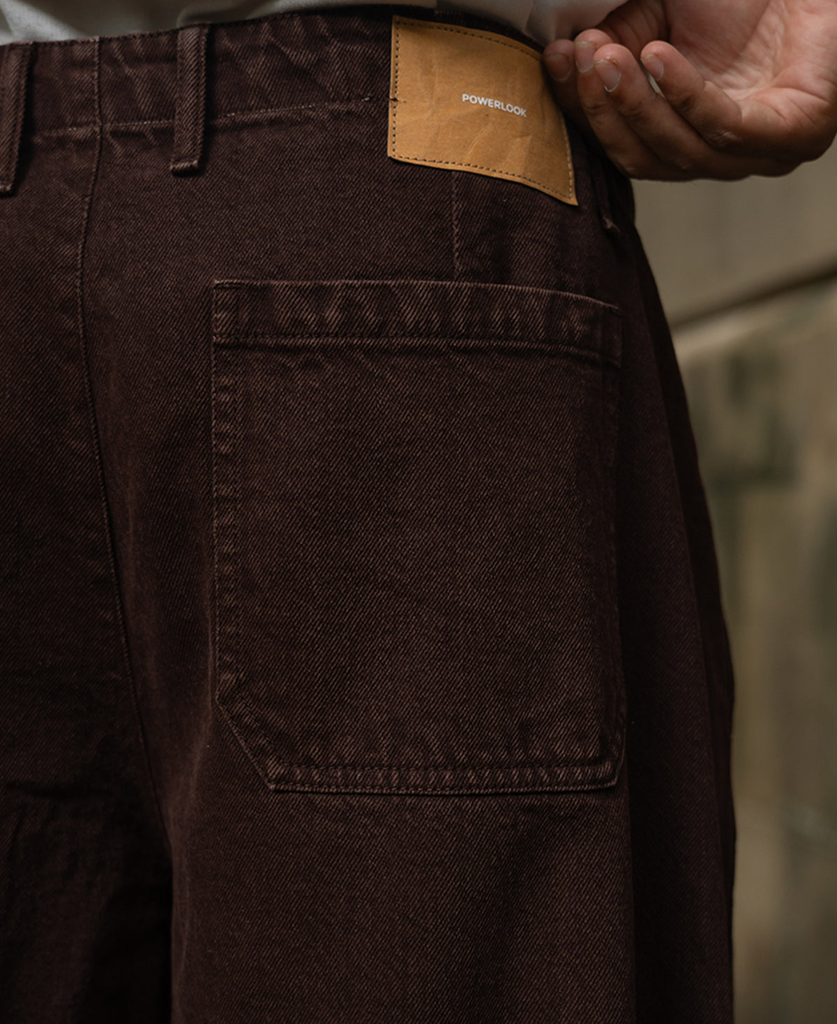 Brown Washed Barrel Fit Jeans