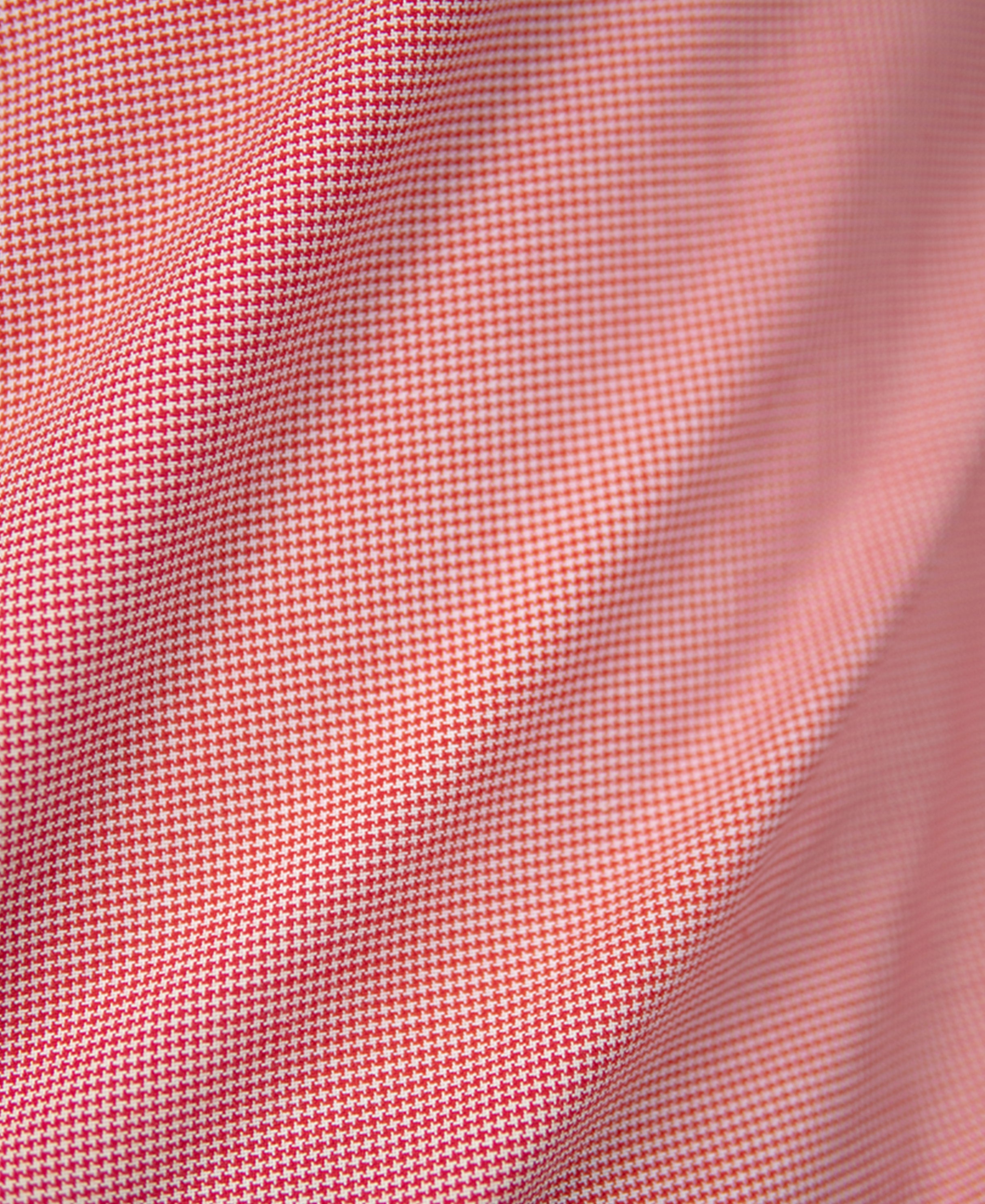 Red Embroidered Micro Checks Shirt 100% Cotton