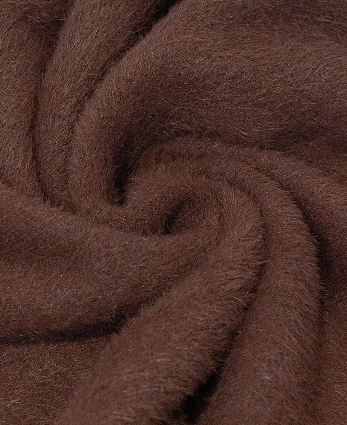 Brown Fuzzy Polo Neck Sweater