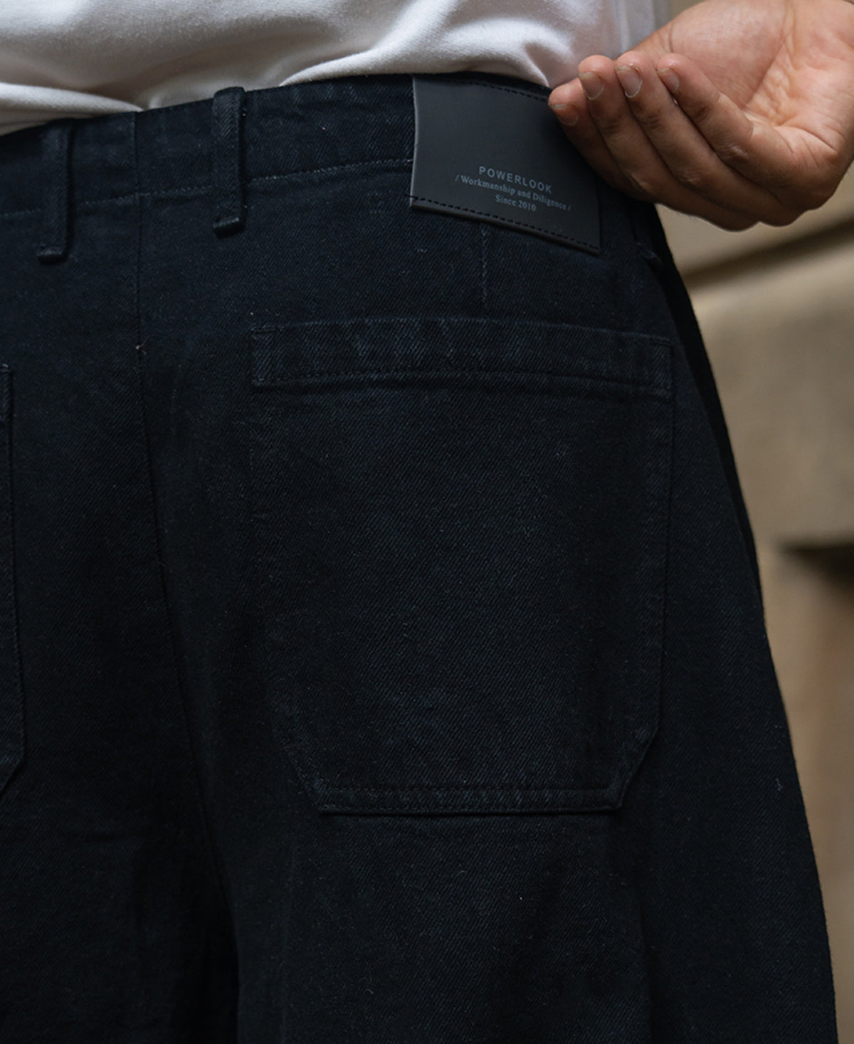Black Washed Barrel Fit Jeans