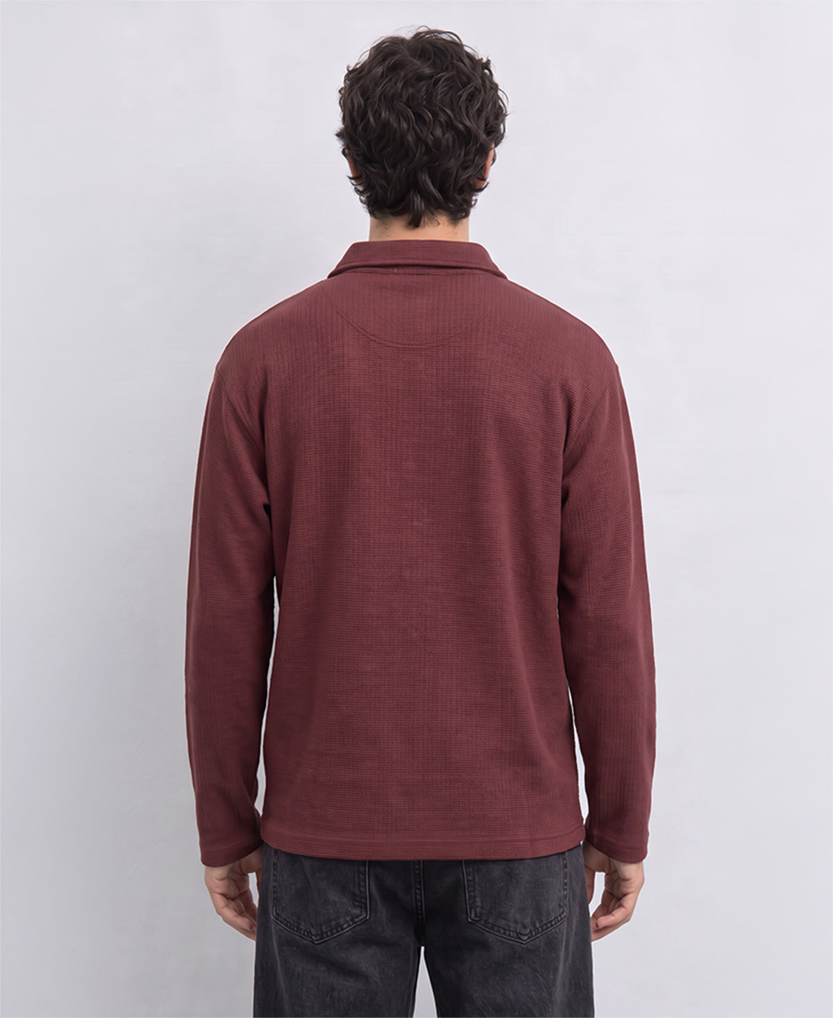 Rust Structured Zipper T-Shirt