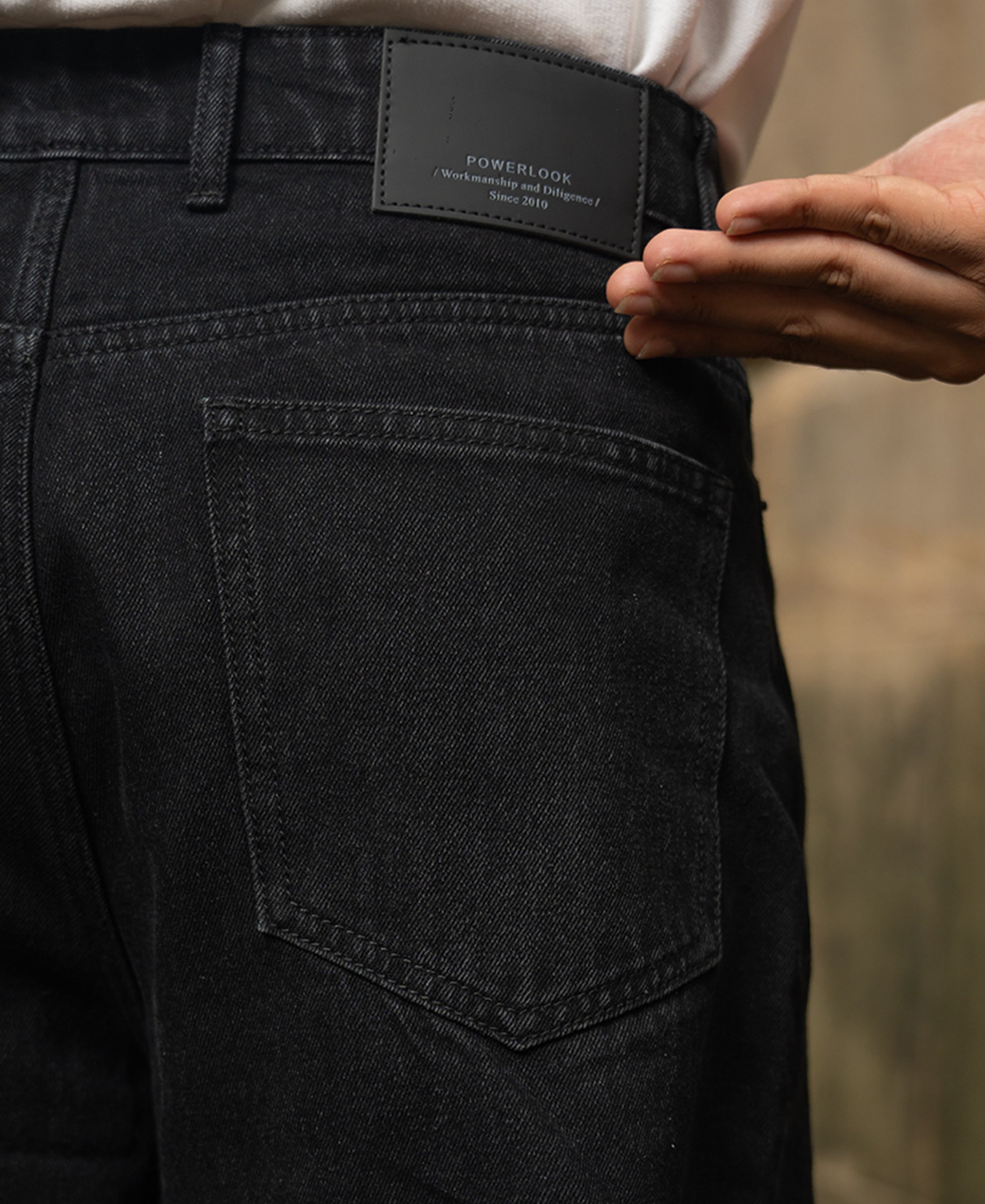 Black Washed Baggy Jeans