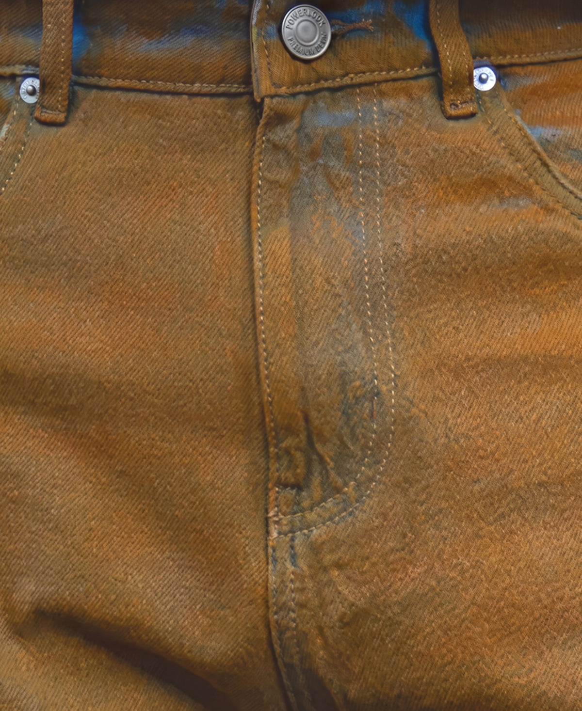 Blue Sprayed Baggy Jeans