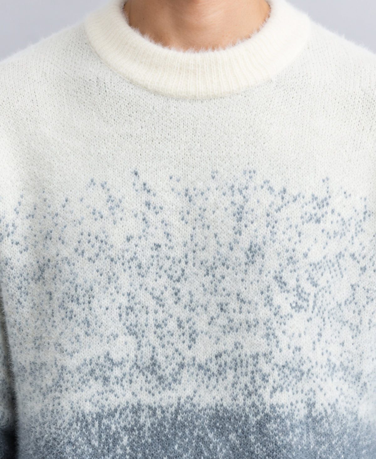 Grey Ombre Fuzzy T-Shirt