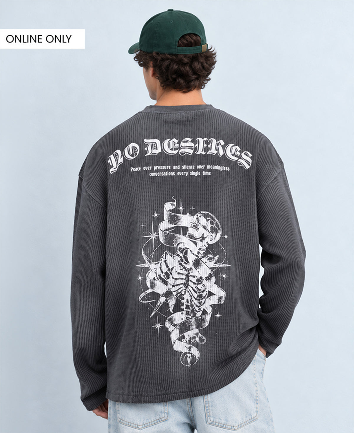 Dark Grey Printed Structed T-Shirt