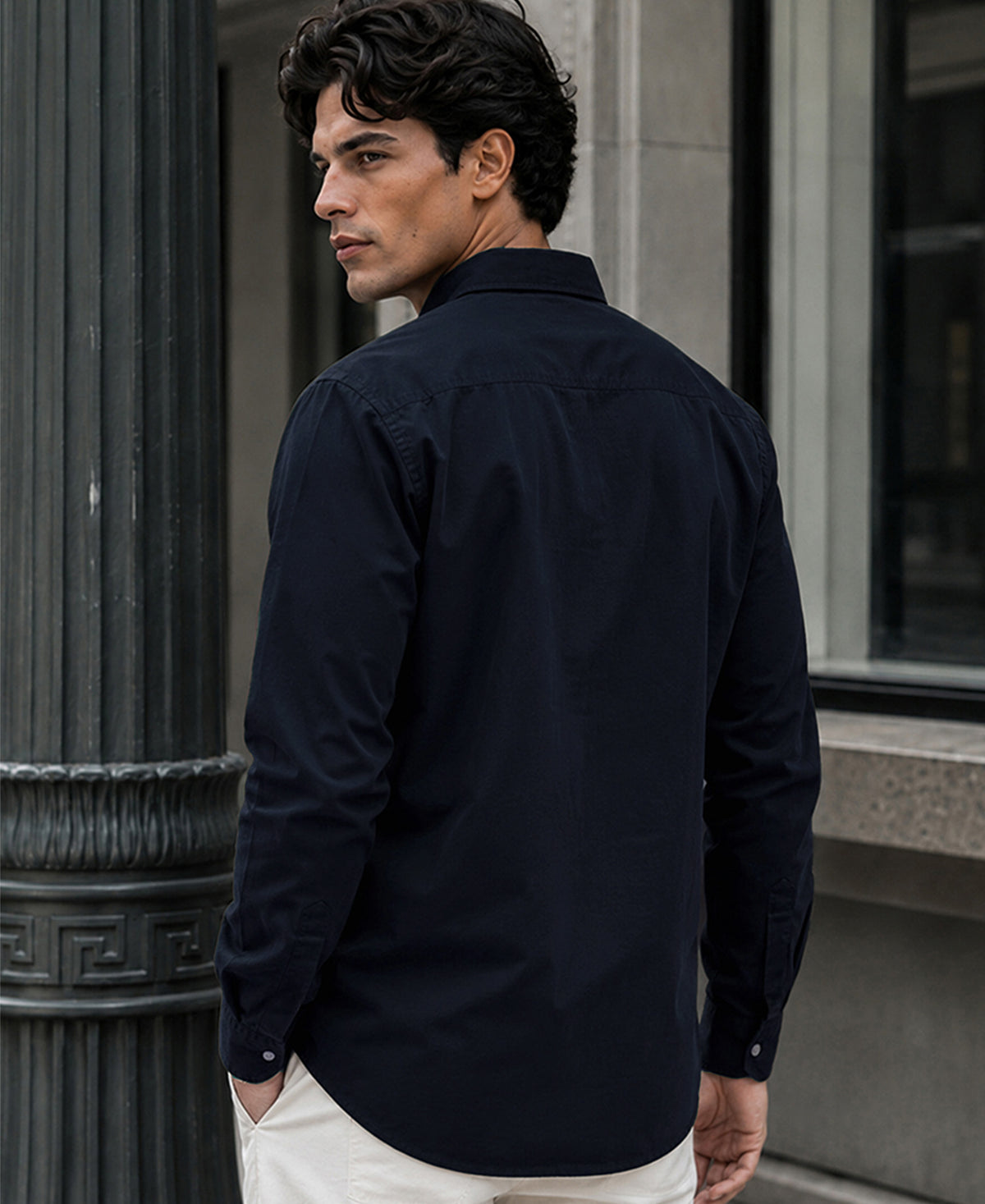 Navy Oxford Button Down Shirt