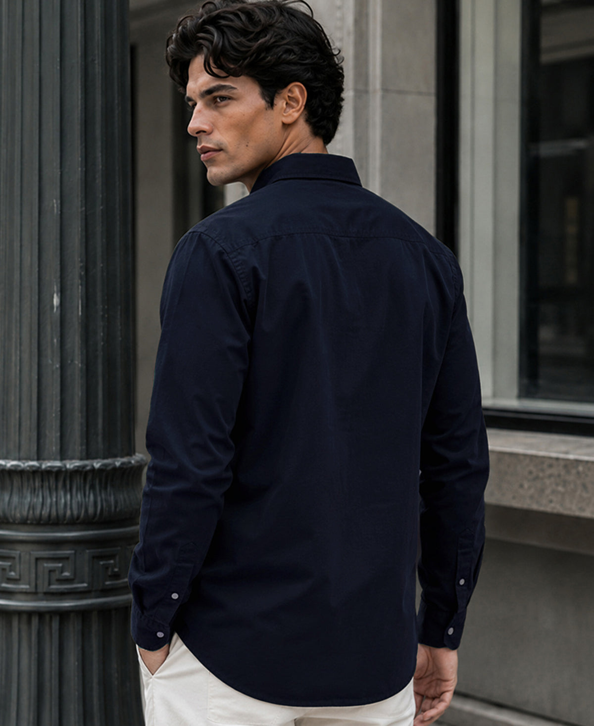 Navy Oxford Button Down Shirt
