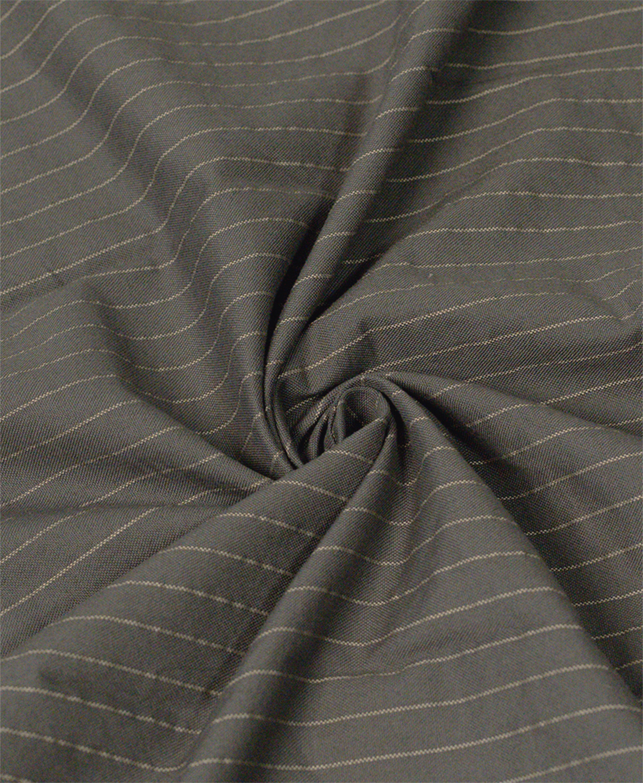 Grey Cotton Oxford Shirt