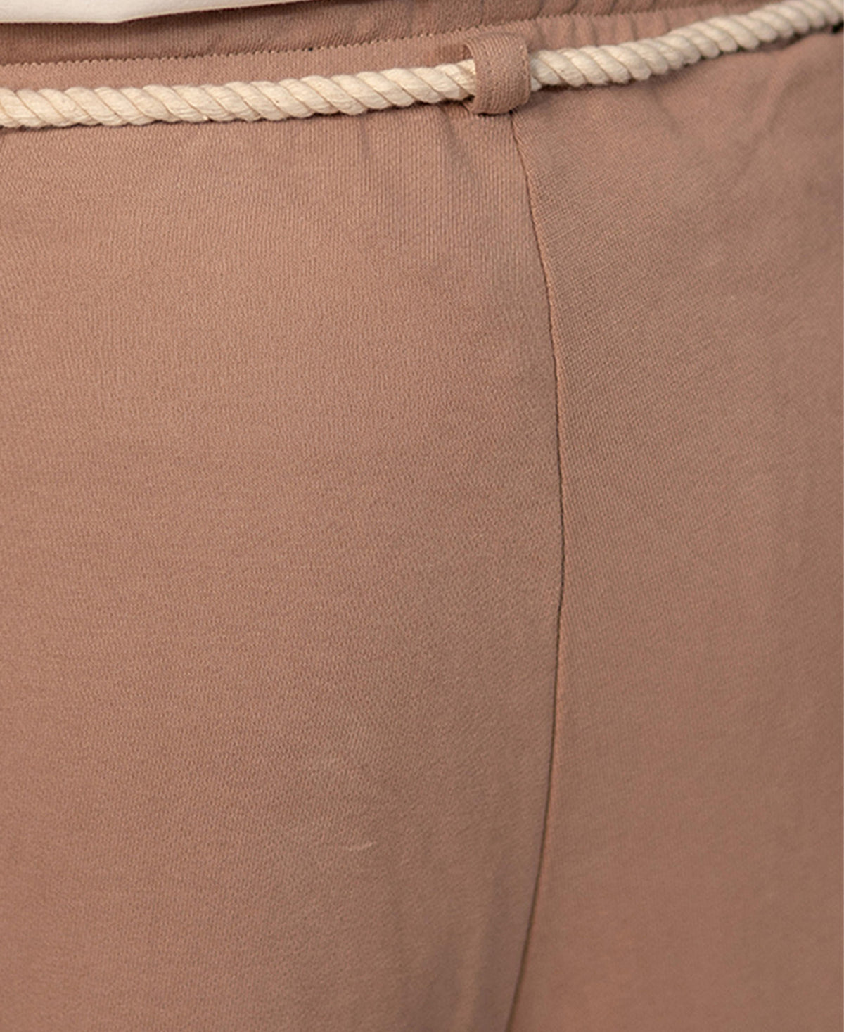 Beige Panelled Barrel Fit Trackpant
