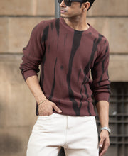 Brown Flat Knit Cotton T-Shirt.