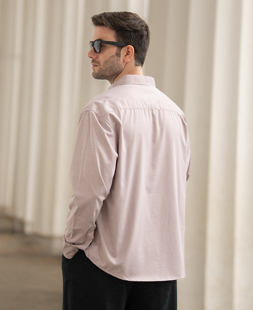 Light Beige Printed Lightweight Shirt