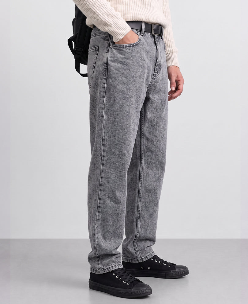 Dark Grey Baggy fit Denim Jeans