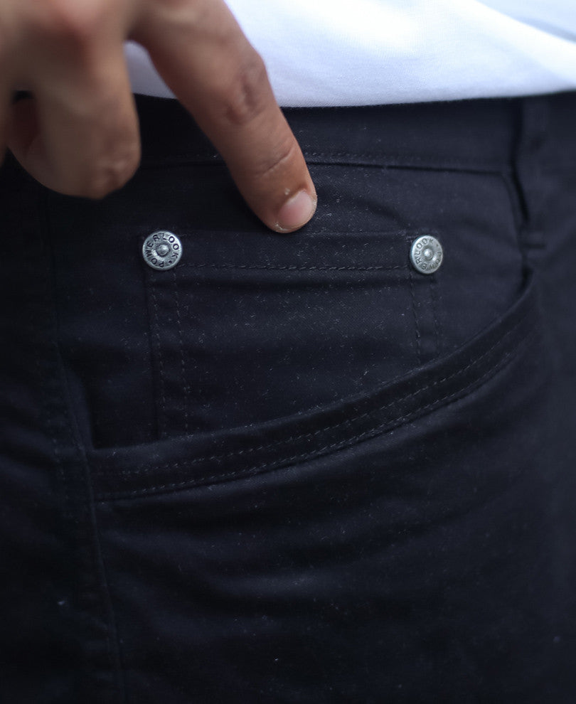 Black Regular Fit Cargo Pant.
