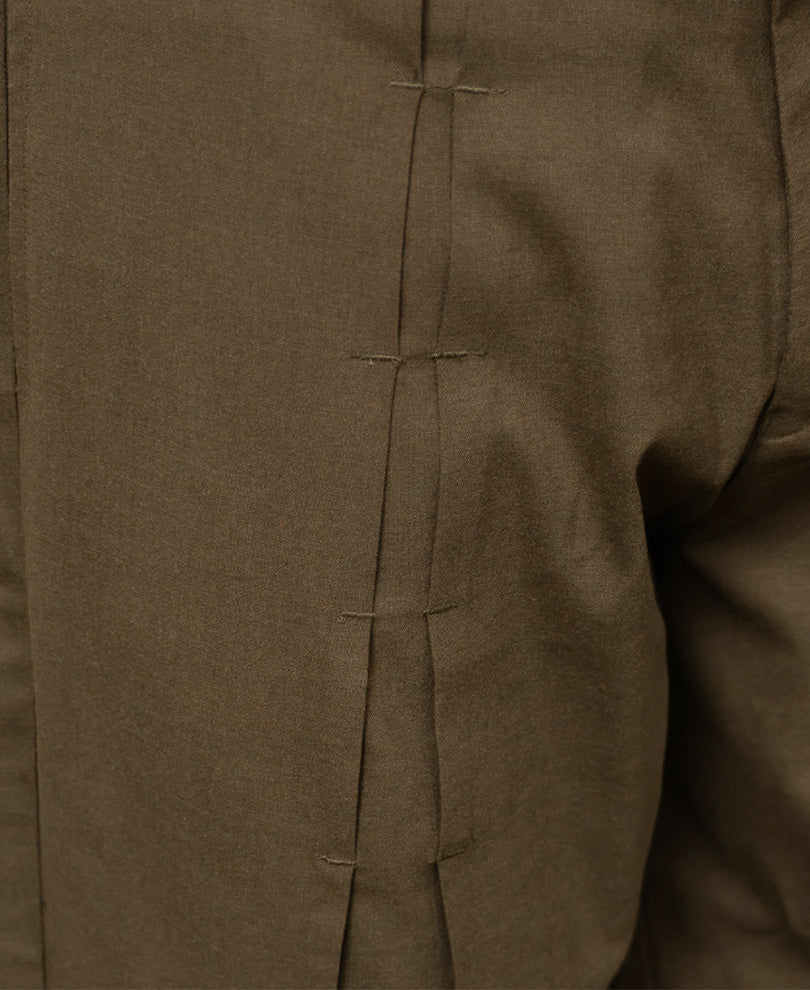 Brown Pleated Trousers