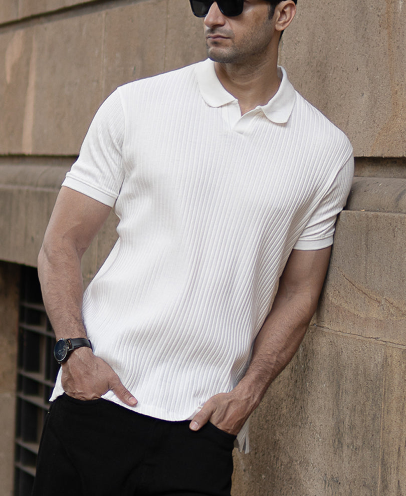 White Rib T-Shirt.